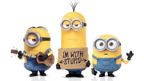 HD wallpaper: minions 4k windows background, cut out, humor, white ...