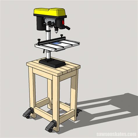 DIY Drill Press Stand (Easy, Sturdy + Functional) | Saws on Skates®