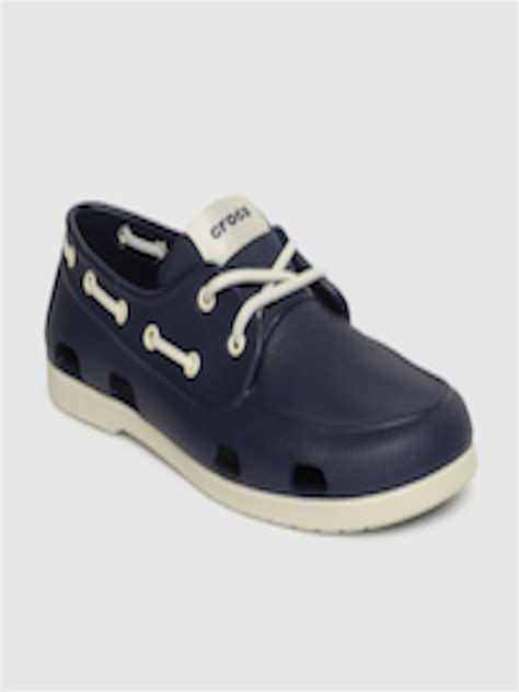 Buy Crocs Men Navy Blue Solid Classic Boat Shoes - Casual Shoes for Men 12408138 | Myntra