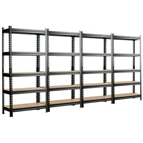 Costway 4 PCS 5-Tier Metal Storage Shelves 60'' Garage Rack - Walmart ...