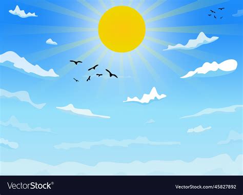 Day cartoon sky Royalty Free Vector Image - VectorStock