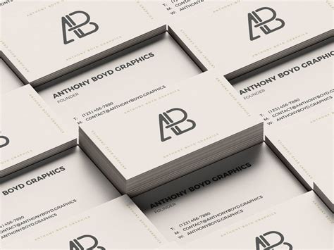 Stacked Business Cards PSD Mockup - Free Mockup