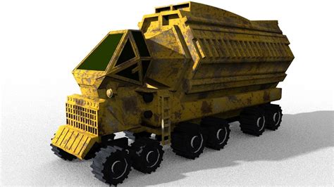 sci-fi transporter truck orginal design hq printable 3D model | CGTrader