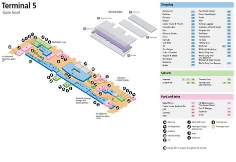 Departure Heathrow Terminal 5 Map