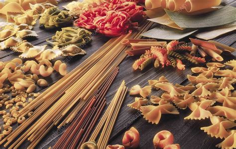 Dried pasta shapes - Stock Image - C047/7458 - Science Photo Library