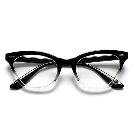 50mm Cat Eye Shaped Clear Lens Glasses with Rivets | Eye shapes, Glasses, Lens