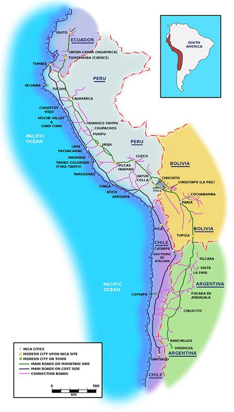 Map Of Inca Empire In Peru