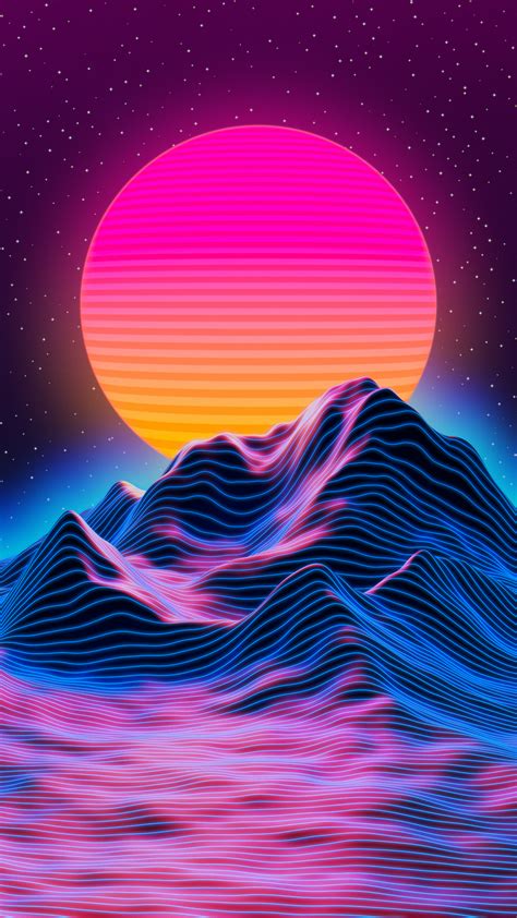 Neon Retro Sunset Wallpapers - Wallpaper Cave