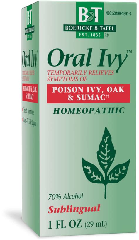 Buy Nature's WayBoericke & Tafel Oral Ivy Liquid, Poison Ivy & Oak **, Relieves & Burning**, 1 ...