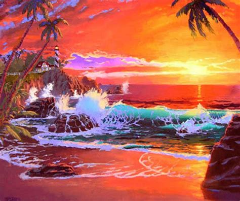 Sunset Beach | Fine art, Painting, Artwork