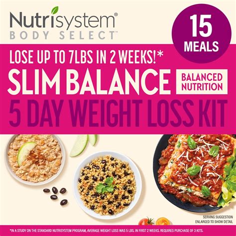 Nutrisystem® Body Select™ Slim Balance 5-Day Weight Loss Kit: Delicious Meals with Balanced ...