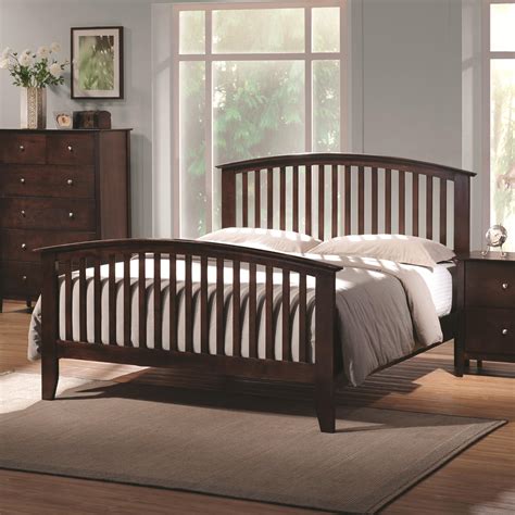 Coaster Tia Queen Headboard & Footboard Bed with Tapered Legs - Value City Furniture - Panel Beds