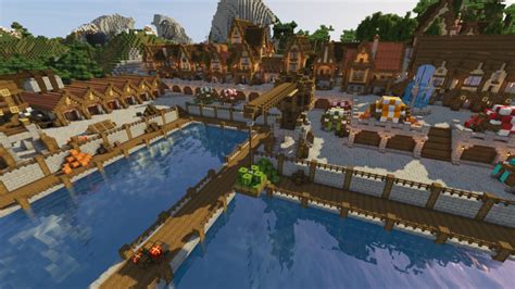 Minecraft Timelapse | Medieval Town and Port - BlueNerd