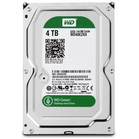 WD40EZRX Western Digital 4TB Internal Hard Drive IntelliPower 64MB Cache SATA 6.0Gb- Buy Online ...