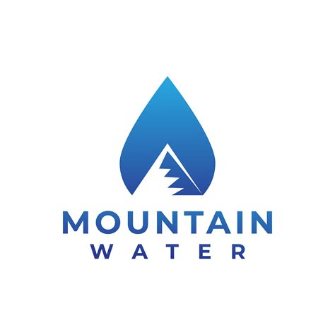 mountain water logo design 6296252 Vector Art at Vecteezy