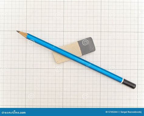 Pencil and eraser stock photo. Image of drawing, making - 5745344