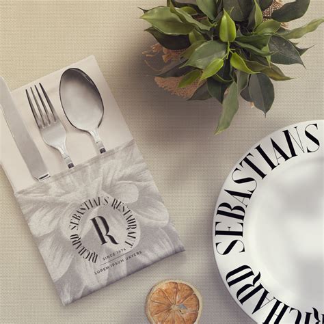 Elegant Restaurant Napkins Pack | Renderforest