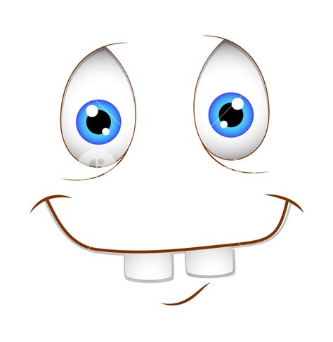 Cartoon Dumb Face Smile Expression Royalty-Free Stock Image - Storyblocks