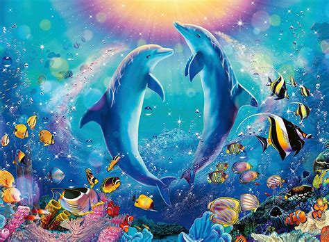 Dancing Dolphins 500 Piece Jigsaw Puzzle - Ravensburger