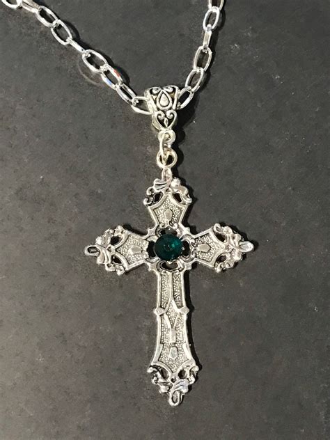 Large Cross on Chunky Chain Gothic - Etsy