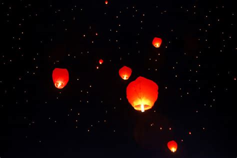 Sky Lanterns Free Stock Photo - Public Domain Pictures