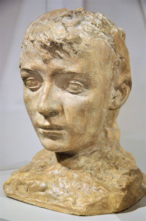 Camille Claudel with Short Hairs (close to 1884) by Auguste RODIN (1840-1917). Patinated plaster ...