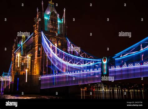 Tower Bridge in the night, London Stock Photo - Alamy