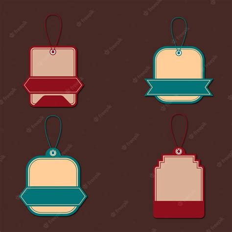 Premium Vector | Blank flat design sales tags set