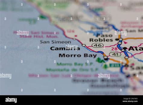 Cambria california map hi-res stock photography and images - Alamy