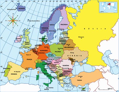 Mapa De Europa Con Nombres Y Capitales