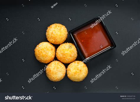 Deep Fried Cheese Potato Balls Sauce Stock Photo 1035267130 | Shutterstock