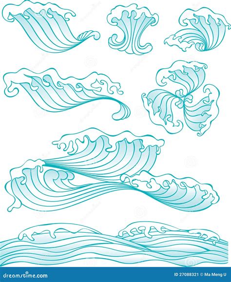 Chinese Style Wave And Water Element Stock Image - Image: 27088321