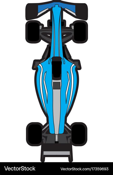 Top view of a racing car Royalty Free Vector Image