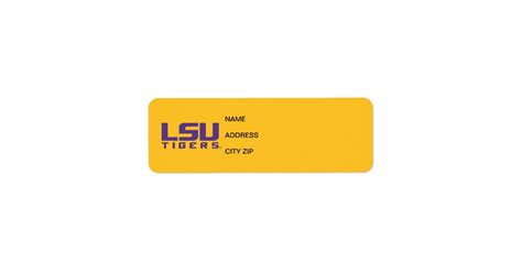 Purple LSU Tigers Logo Label | Zazzle