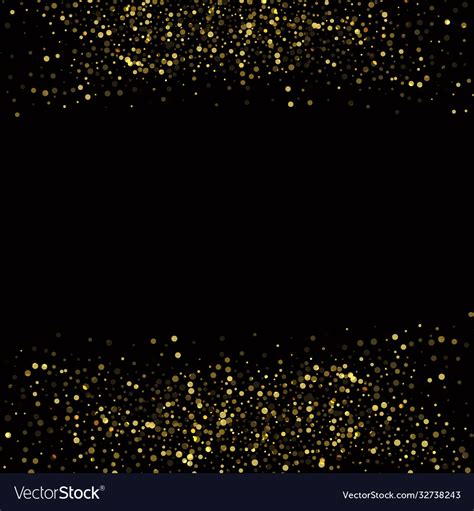 Gold glitter texture on a black background Vector Image