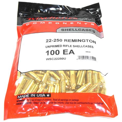 Remington 22-250 Remington Brass Bag of 100 | Powder Valley