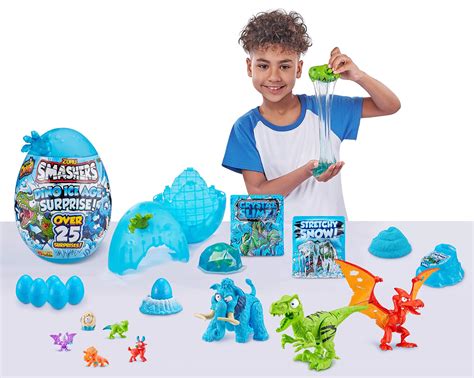 Zuru Smashers Dino Ice Age Surprise Egg (with Over 25 Surprises!) By Raptor Pterodactyl Mammoth ...