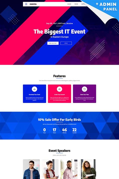 Eventex - Corporate Event Landing Page Template, #Event #Corporate #Eventex #Template # ...