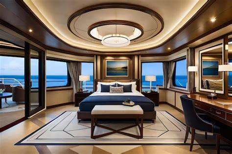 Premium Photo | Luxury bedroom on a luxury yacht