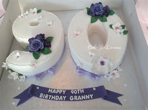 90th Number Birthday Cake - Decorated Cake by Sweet Lakes - CakesDecor