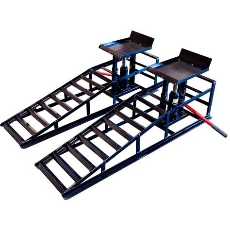 Hydraulic Vehicle Car Ramps 10,000lb.capacity Portable Car Repair - New ...