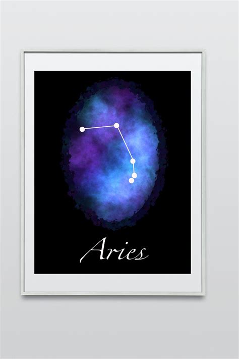 Aries Constellation Art Printable | Etsy