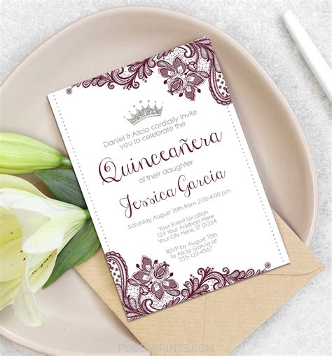 Printable Quinceanera Invitations