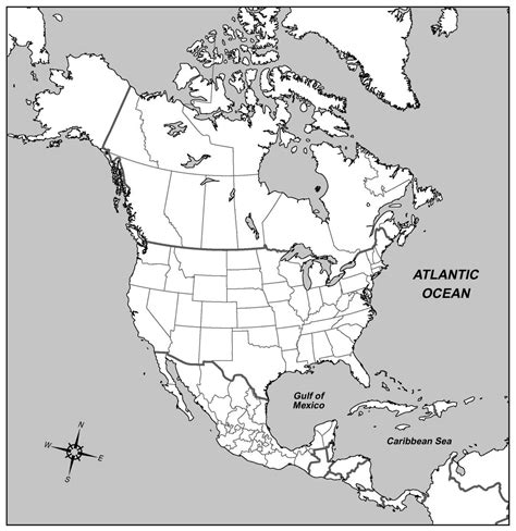 Large contour political map of North America | North America | Mapsland ...