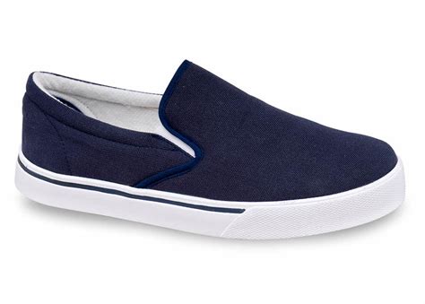 Navy Canvas Slip-on Casual | Hitchcock Wide Shoes