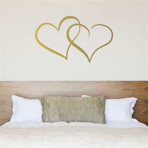 Interlocking Hearts Wall Decal / Love Heart Sticker for Couple's ...