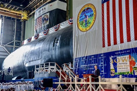 U.S. Navy Christens 6th Block IV Virginia-Class submarine USS Iowa (SSN-797) | Flipboard