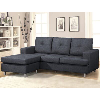 Dark Blue Denim Sectional Sofa | Wayfair