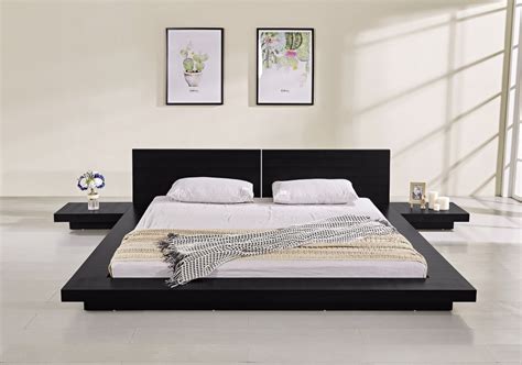 Japanese Style Platform Bed Frame Queen - Hanaposy