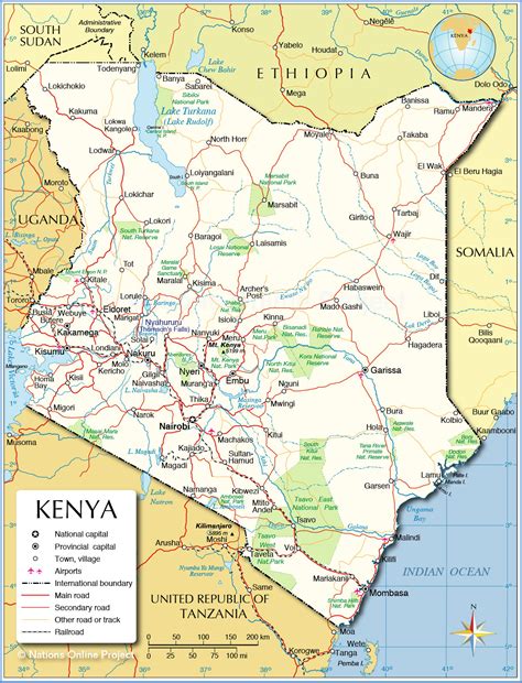 Political Map of Kenya - Nations Online Project